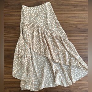 Beige polka dot skirt